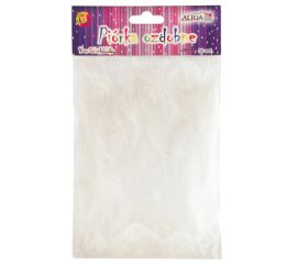 Peříčka dekorační 50 ks bílá