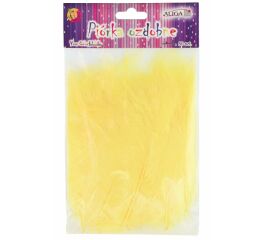 Peříčka dekorační 50 ks sv. žlutá