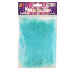 Peříčka dekorační 50 ks sv. modrá