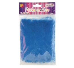 Peříčka dekorační 50 ks sv.  modrá