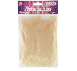 Dekorační peříčka - béžová