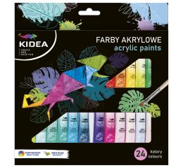 Akrylové barvy pastelové 24 x 12 ml KIDEA