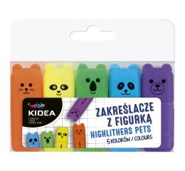 Zvýrazňovače MINI zvířátka 5 barev