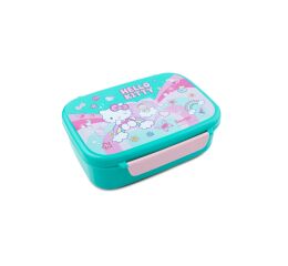 Box na svačinu s přihrádkami - Hello Kitty blue-pink