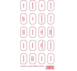 Samolepky na kořenky s textem 20ks