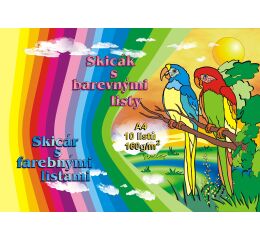 Skicák A4/10l 160g kolor mix PROTOS