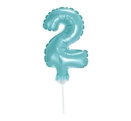 Fóliový balónek do dortu č.2 modrý