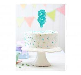 Fóliový balónek do dortu č.8 modrý