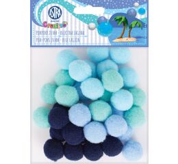 Bambule 20 mm modré odstíny