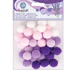 Bambule 20 mm fialové odstíny