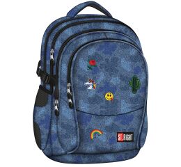 Studentský batoh St.Right Jeans & Badges BP01