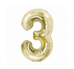 Balónek fóliový BEAUTY&CHARM 85 cm champagne "3"