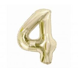 Balónek fóliový BEAUTY&CHARM 85 cm champagne "4"