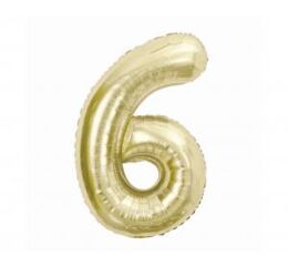 Balónek fóliový BEAUTY&CHARM 85 cm champagne "6"