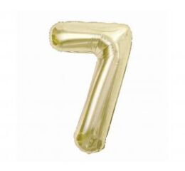 Balónek fóliový BEAUTY&CHARM 85 cm champagne "7"