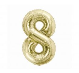 Balónek fóliový BEAUTY&CHARM 85 cm champagne "8"