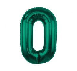 Balónek fóliový BEAUTY&CHARM 85 cm lahvově zelený "0"