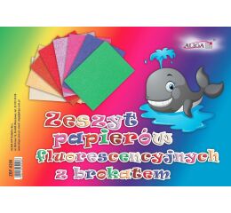 Barevný papír - Brokát Fluo B5/8