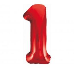 Balónek fóliový BEAUTY&CHARM 85 cm červený  "1"