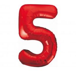 Balónek fóliový BEAUTY&CHARM 85 cm červený  "5"