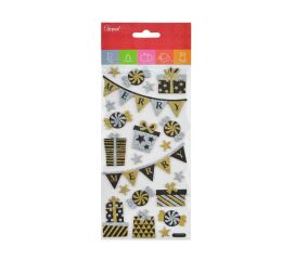 Samolepky Glamour s brokátem - vánoční