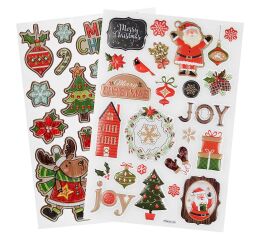 Vánoční samolepky - mix