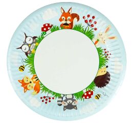Papírový talíř malý - Lesní zvěř
