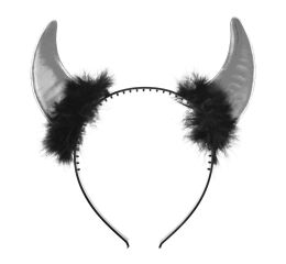 Párty rohy na čelence - stříbrné