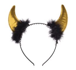 Párty rohy na čelence - zlatá