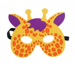 Párty maska filcová - škraboška ŽIRAFA
