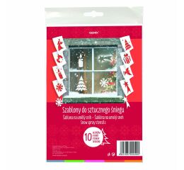 Šablony na umělý sníh 15 x 20 cm 10 motivů