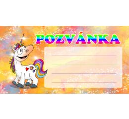 Pozvánka na oslavu - Jednorožec 10 ks