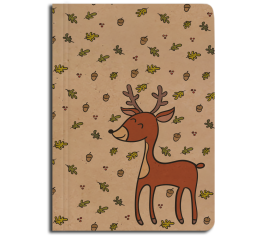 Notes čistý A5 kraft - srnec