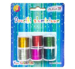 Drátek na blistru mix 6 barev po 3 m