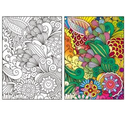 Malířské plátno s předtiskem A4 kytky