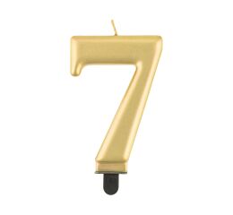 Dortová svíčka č. 7 zlatá