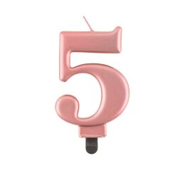 Dortová svíčka č. 5 starorůžová