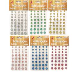 Korálky samolepící - barevné kytičky