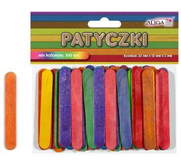 Dřívka barevné 100 ks