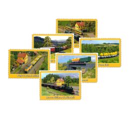 Dětská pohlednice - Mašinky