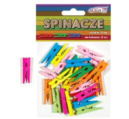 Dřevěné kolíčky barevné 30 mm 25 ks