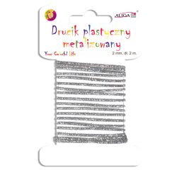 Drátek pružný stříbrný metal 2 mm x 2 m