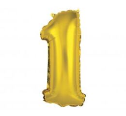 Balónek fóliový 35cm "1" zlatá