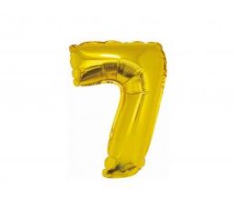 Balónek fóliový 35cm "7" zlatá
