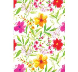 Taška PE s průhmatem Květiny s motýlem