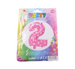 Nafukovací balónek ve tvaru čísla 2 - růžový