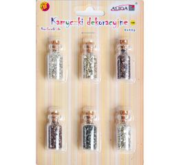 Kamínky dekorační v lahvičkách na blistru 6 x 4,5 g