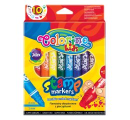 Colorino fixy oboustranné s razítkem 10 barev