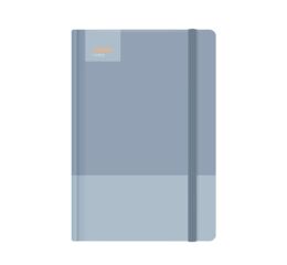 Blok CASUAL Blue A5 linka s gumou a s poutkem na propisku