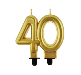 Dortová svíčka č. 40 zlatá
